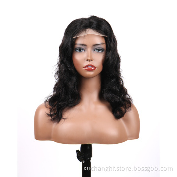 Wholesale Human Hair Lace Front Short Bob Body Wave Wig,Full Hd Frontal Wig Ocean Wave Bob Wig,13*4 Brazilian Human Hair Wigs
